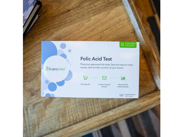 EverlyWell Folic Acid Test, Lab Fee Included, Results in Just Days, Easy to Use Test that is Sent Out to A Lab for Results from the Comfort of Your Home