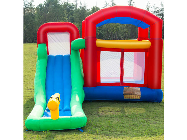 Goplus Inflatable Moonwalk Slide Bounce House Kids Jumper Bouncer Castle W/950W Blower