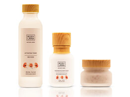 Rosy Lana Banana Exfoliating Mask + Macadamia Moisturizer + Red Rose Toner