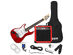 LyxPro 36" Electric Guitar with 20W Amp Kit (Left-Handed/Red)