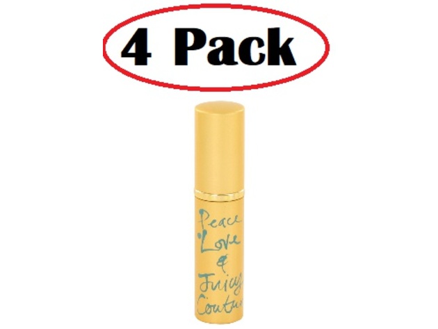 4 Pack of Peace Love & Juicy Couture by Juicy Couture Mini EDP Spray .13 oz