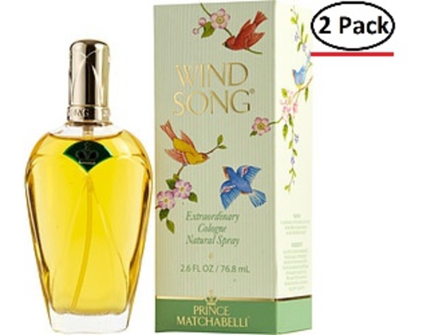 WIND SONG by Prince Matchabelli COLOGNE SPRAY NATURAL 2.6 OZ for WOMEN ---(Package Of 2)