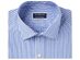 Club Room Men's Slim-Fit Performance Wrinkle-Resistant Striped Dress Shirt  Blue Size 18X34-35