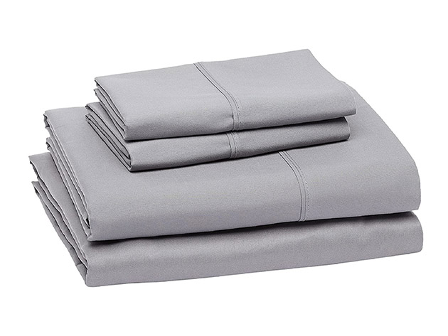 Jeske 1000 Thread Count Egyptian-Quality 100% Cotton Sheet Set (King/Silver)