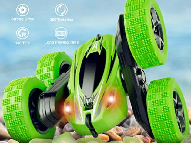 Children's Remote Control Stunt Toy Car (Green)