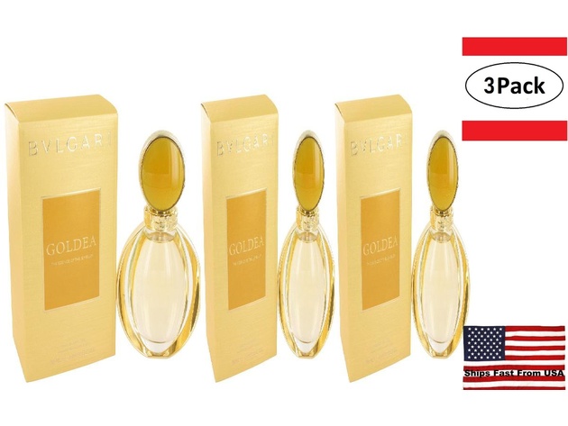 3 Pack Bvlgari Goldea by Bvlgari Eau De Parfum Spray 3 oz for Women