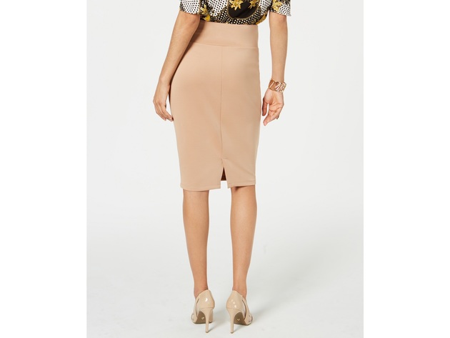 Thalia Sodi Women's Scuba Pencil Skirt Nougat Size  Extra Large