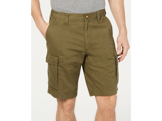 Club Room Men's Summer Olive  Cargo Shorts Olive Size 32
