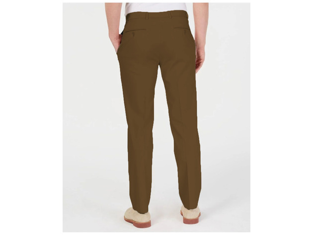 Tommy Hilfiger Men's TH Flex Stretch Comfort Solid Performance Pants Brown Size 38x29