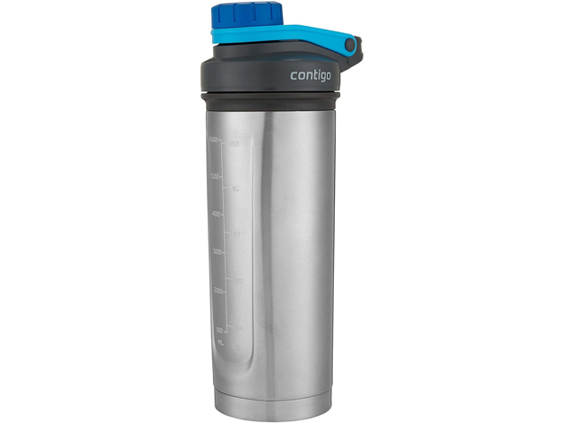 Contigo 2040981 Shake & Go Fit THERMALOCK Stainless Steel Shaker Bottle, 24 oz., Carolina Blue - Blue