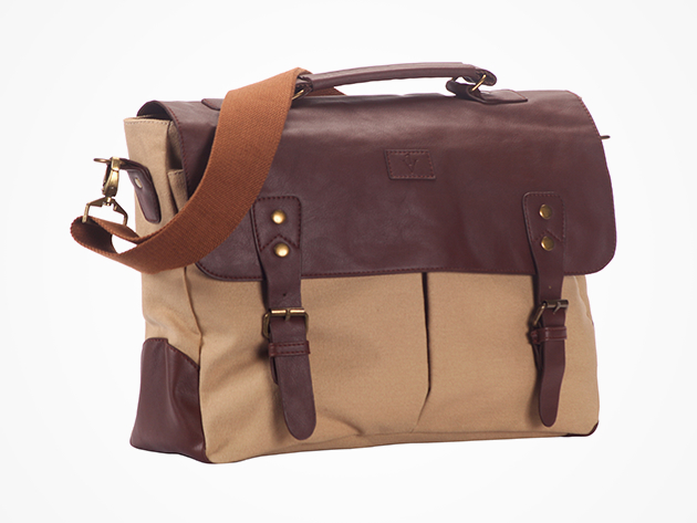 FYL Messenger Bag with Built-In Charger 