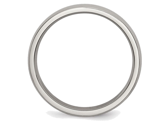 Ladies or Mens Chisel 4mm Comfort Fit Titanium Wedding Band - 14
