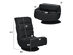 Costway Gaming Chair Fabric 5-Position Folding Lazy Sofa 360 Degree Swivel Black - Black