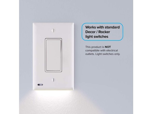 2-Pack LED Mention Light Switch Plate