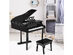 Childs 30 Key Toy Grand Baby Piano w/ Kids Bench Wood Black