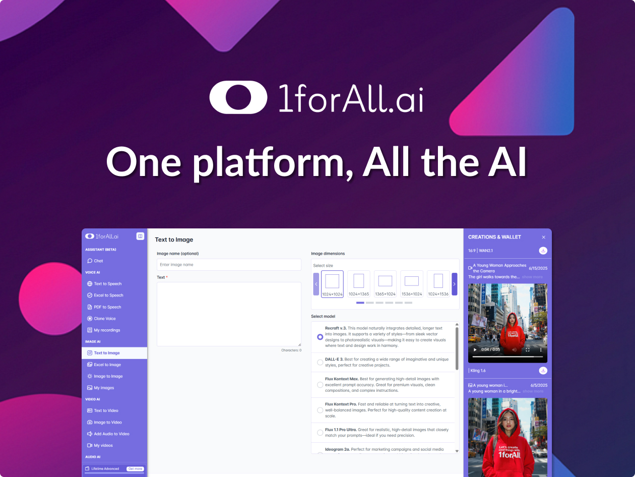 1ForAll AI: Lifetime Subscription (Pro Plan)