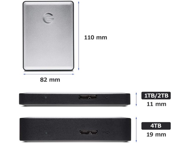 G-Technology 4TB G-DRIVE Mobile USB 3.0 Portable External Hard Drive 