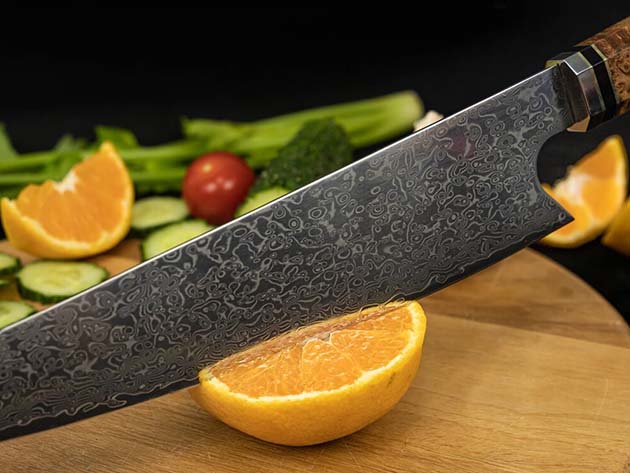 Seido™ Kiritsuke Damascus Chef Knife (Sky Blue)