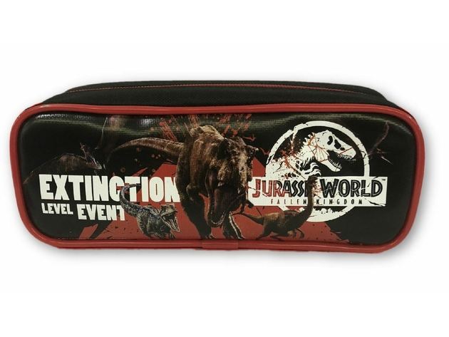 Pencil Case - Jurassic Park - Black - w Zipper