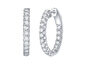 Essentials Lab Grown 0.75ct Diamond Classic Inside-Out Hoops in 10K White Gold