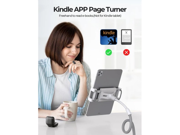 TikTok Scrolling and Kindle App Page Turning Bluetooth Remote Ring (Pink)
