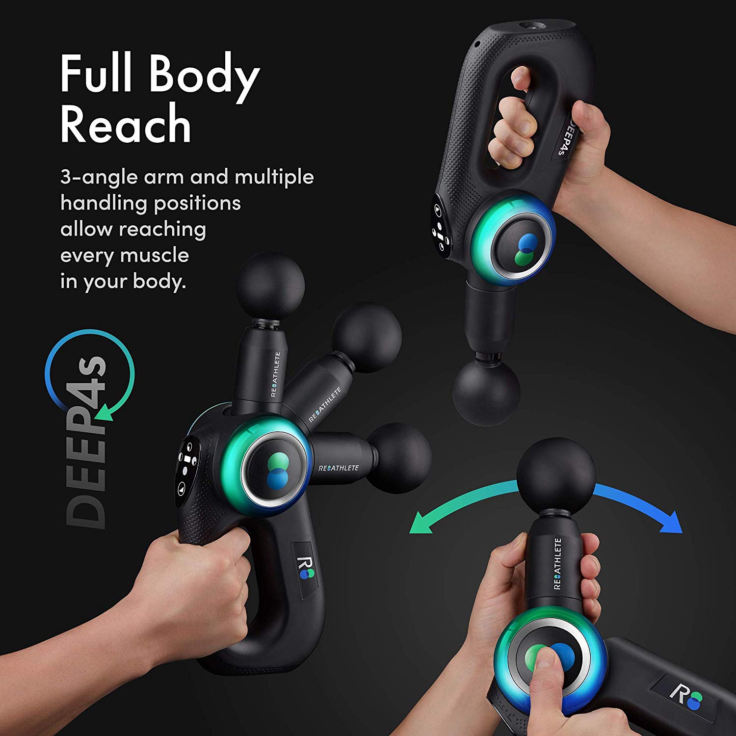 DEEP4s: Percussive Therapy Massage Gun for Athletes
