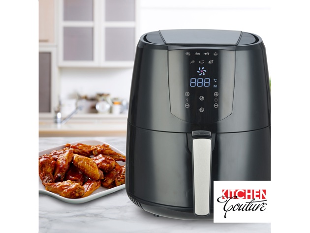 Kitchen Couture 4.2 Litre Air Fryer Digital Display Black 1400W Healthy Cooker