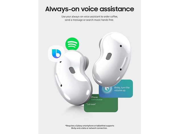 Samsung Galaxy Buds Live, Wireless Earbuds Active Noise Cancelling - White (Used)