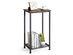 Costway 2-Tier Industrial Side End Accent Telephone Table w/Mesh Shelf - Rustic Brown