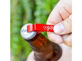 7-PACK Renewgoo Keychain Aluminum Double-sided Durable Bottle Opener, 2-in-1 Design, Beer and Wine