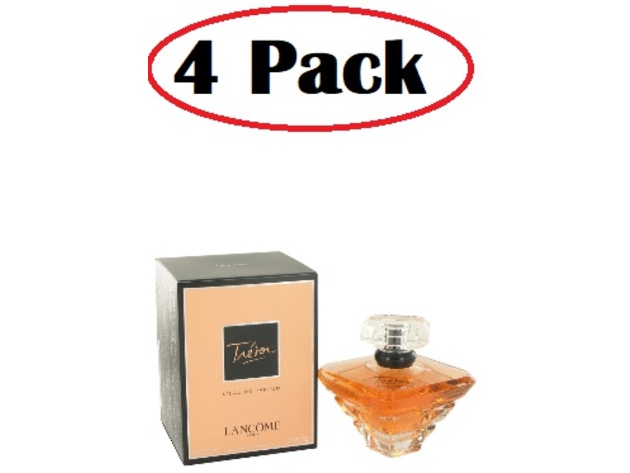4 Pack of TRESOR by Lancome Eau De Parfum Spray 3.4 oz