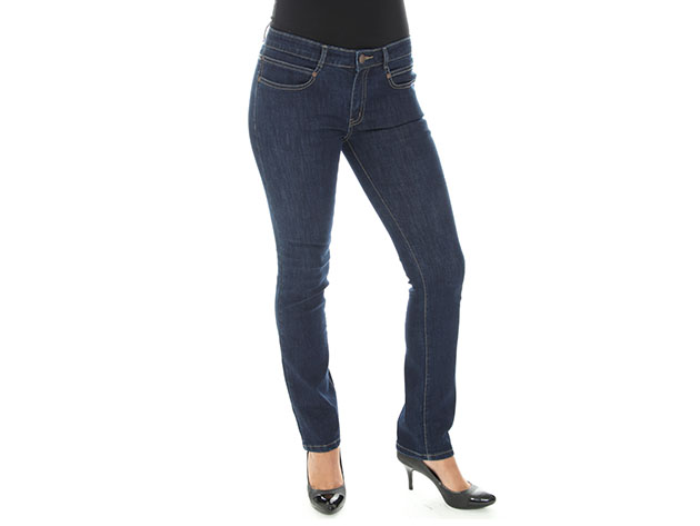 Deep Pocket Women's Mid-Rise Straight Jeans (Size 16)