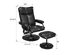 Massage Recliner Couch Chair Lounge Swivel w/Ottoman Side Pocket Remote Control - Black