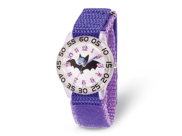 Disney Girls Vampirina Purple Strap Acrylic Time Teacher Watch