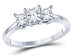 7/8 Carat (ctw J-K, I2) Three Stone Princess Cut Diamond Anniversary Ring in 14K White Gold - 8.5