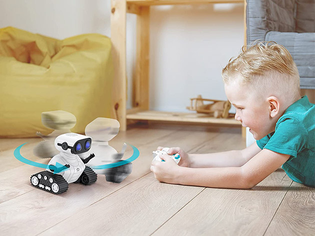 Rechargeable RC Robot for Kids with Music & LED Lights