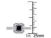 Enhanced Black and White Halo Princess Cut Diamond Engagement Ring 1/2 Carat (ctw) in 10K White Gold - 9.5