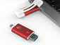 iKlips II Lightning iOS Flash Drive (128GB/Red)