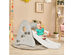 Costway Freestanding Baby Slide Indoor First Play Climber Slide Set for Boys Girls Pink\Blue\Gray - Gray