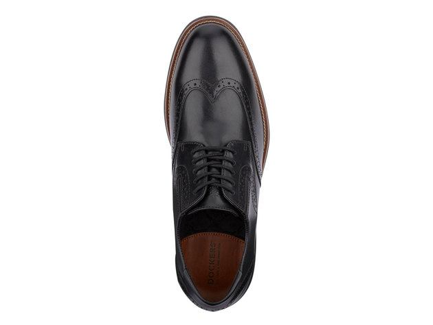 Dockers Mens Verdi Leather SMART SERIES Dress Oxford Shoe - 8.5 M Black
