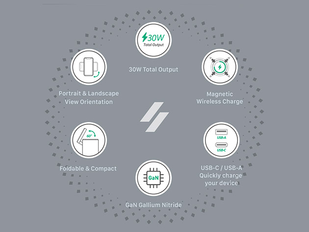 Adam Elements Mag 4 GaN 30W 4-in-1 Power Charging Station 