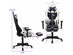 Costway Massage Gaming Chair Reclining Racing Office Computer Chair with Footrest White