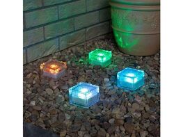 4 Pack Solar Glass Brick Light