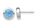 Lab Created Blue Opal 4mm Solitaire Stud Earrings in Sterling Silver