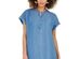 Style & Co Women's High-Low Chambray Shirt Dress  Blue Size Extra Small
