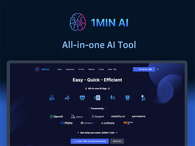 1min.AI: Lifetime Subscription