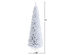 Costway 7ft Unlit Artificial Slim Christmas Pencil Tree w/ Metal Stand White - White