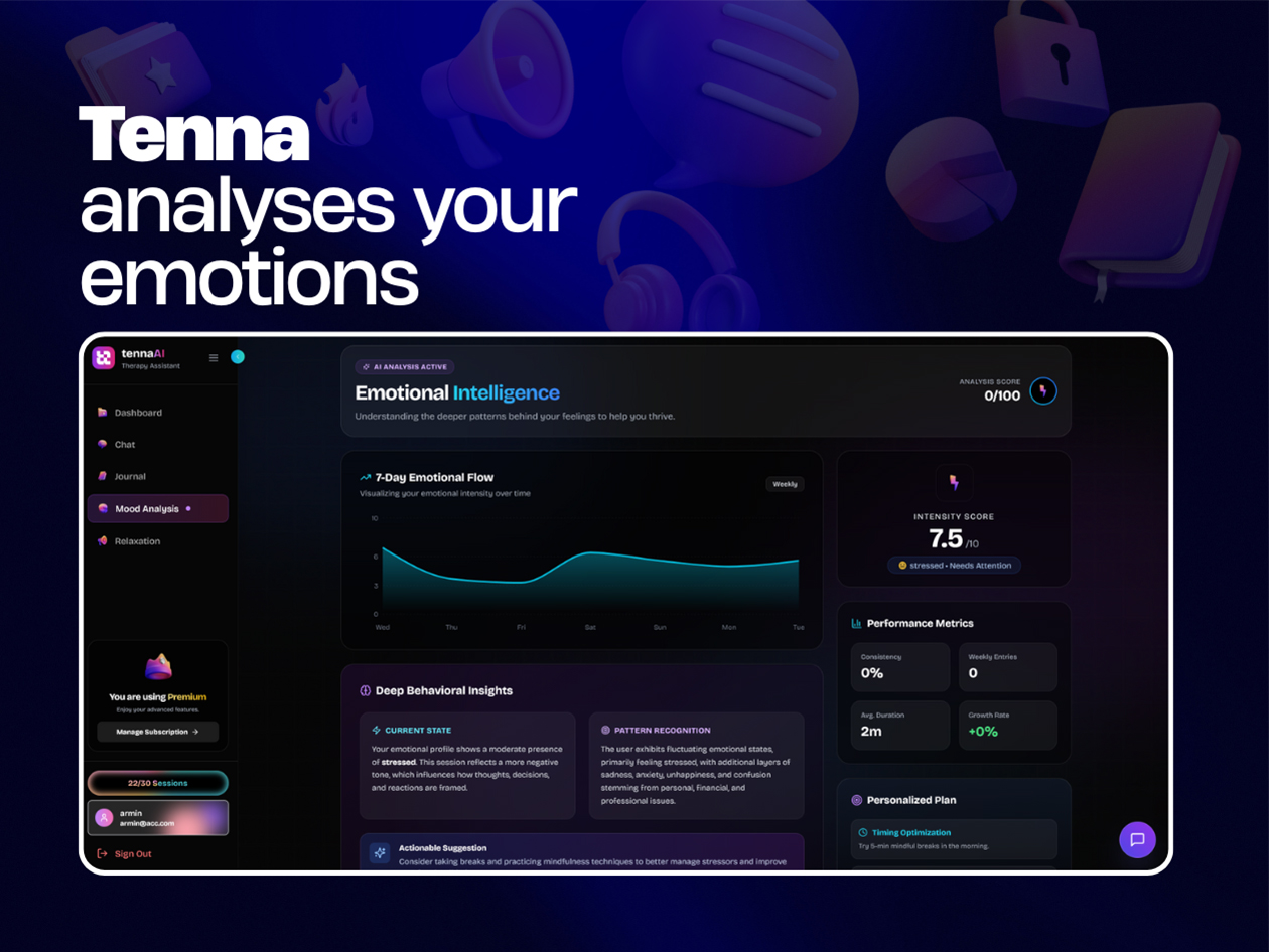 Tenna AI - Mental Health Companion: Lifetime Subscription