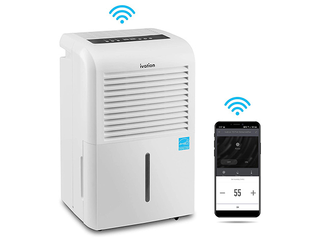 Ivation 4,500sqf Smart Wi-Fi Energy Star Dehumidifier with App