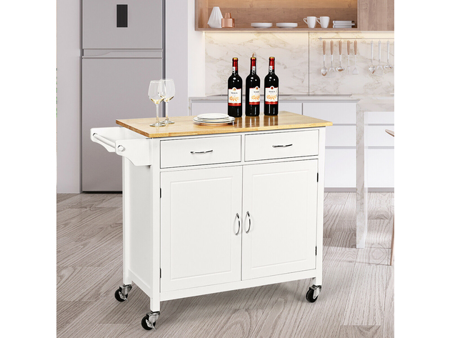 rolling kitchen trolley cart island foldable table